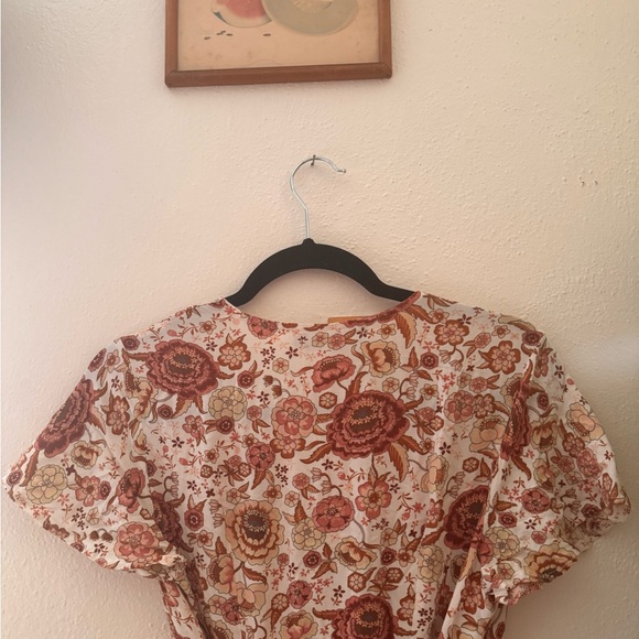 Zesica Women’s Floral V-Neck Maxi Wrap Dress sz. M - Picture 5 of 8